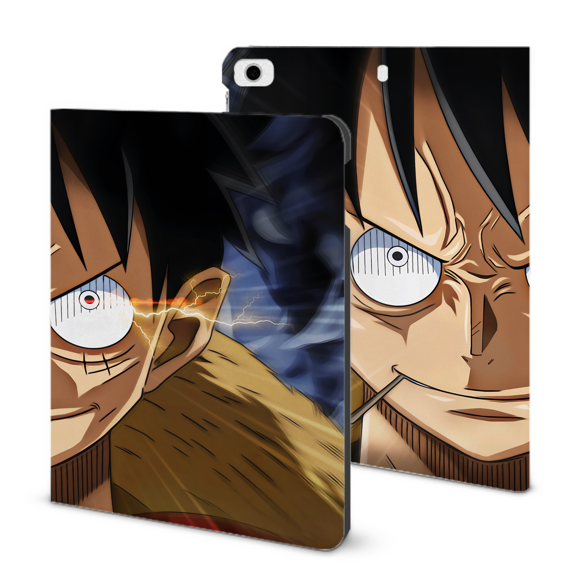 ワンピース ONE PIECE IPad ケース ブック型 PUレザー TPU 耐衝撃 軽量 薄型 ペン収納なし 全面保護 IPad 各モデル対応